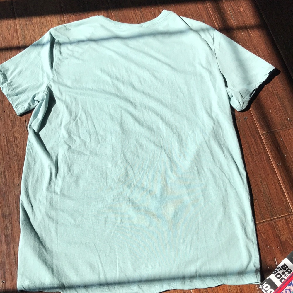 HM seafoam blue gray color block pocket t - Picture 5 of 5